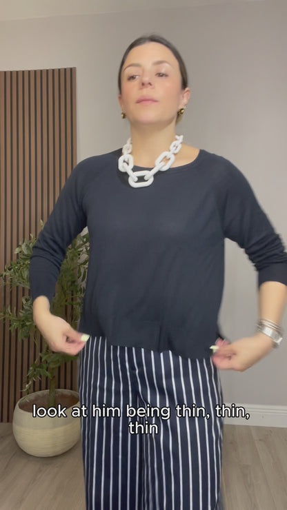 Timeless Navy Knit Top - 33502