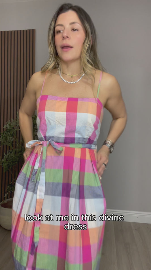 Kate Spade Multicolor Plaid Midi Dress - 33209