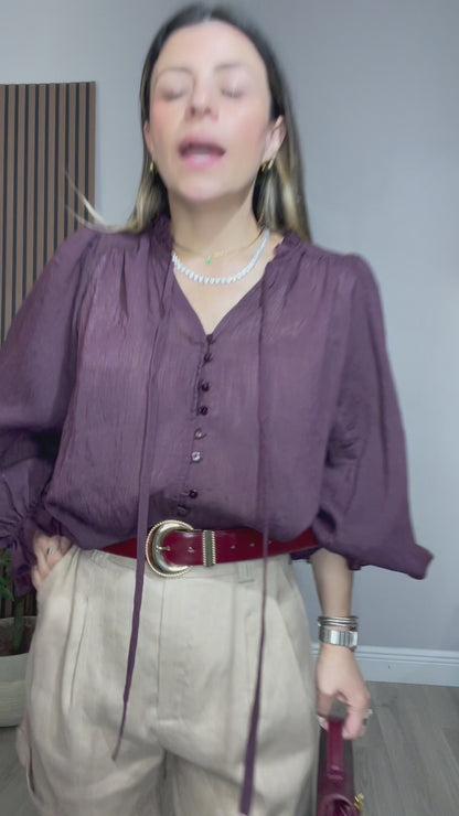 Neutral Tailored Linen Shorts - 33347