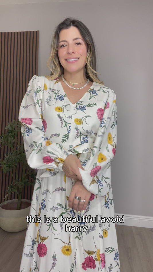 Elie Tahari Floral Belted Midi Dress - 33226